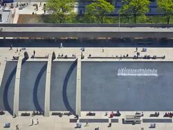 Nathan Phillips Square Timelapse in a Sunny Summer Day Stock Footage