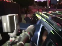 Steven Tyler greets Paparazzi while departing Aero Stock Footage