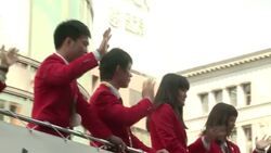 Japan's Rio 2016 medallists on parade Instructional Video