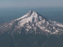 Mt. Hood Fly by Stock Footage