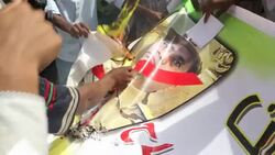 CLEAN : Sudan Islamists protest against Morsi death sentence News Clip