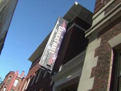 ATMOSPHERE - signage - The Hasty Pudding Theatricals Honor Helen Mirren as 2014 Woman of the Year Stock Footage