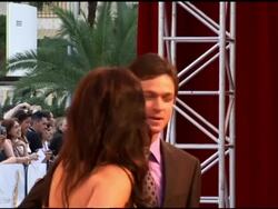 Eric Close (R) and guest at the 50th Monte Carlo TV Festival Opening Ceremony - Arrivals  Stock Footage