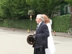 Jackie Stewart at Celebrity Video Sightings Stock Footage