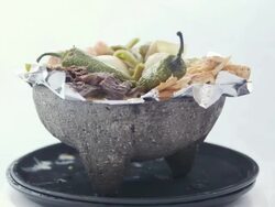 Molcajete Mexican Food Entre Stock Footage