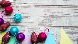 New Year and Christmas background Stock Footage