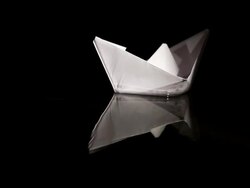 Paper boat Stock Footage
