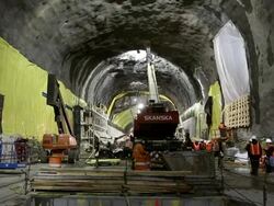 Construction Continues On New York's 2nd Avenue Subway Stock Footage