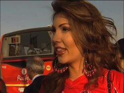 WC nations beauty pageant reps on bus to Soccer City Instructional Video