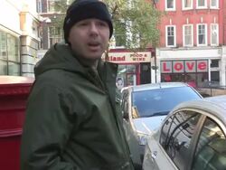 Karl Pilkington at Celebrity Video Sightings in Lo Stock Footage