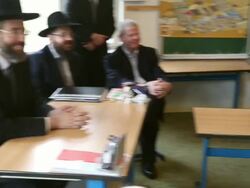 Chief Rabbi David Lau Visits Berlin Jewish School Stock Footage
