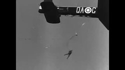 1940s British paratrooper demonstrations News Clip