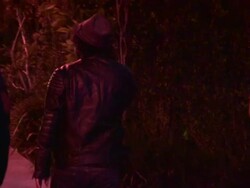 Mr. Brainwash departs Bootsy Bellows in West Hollywood, 06/18/13 Stock Footage