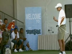 Tiger Jam X Golf Clinic Stock Footage