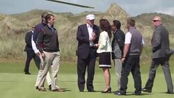 CLEAN : Trump visits golf course in Scotland amid protests News Clip