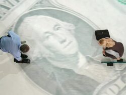 HD CRANE: Business Competition Stock Footage