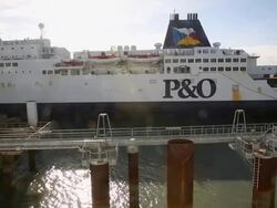 Ferries Cross The Channel From Calais Stock Footage