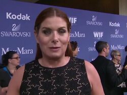 INTERVIEW - Debra Messing on what being a past honoree impacted her career, why its important to have an organization like WIF, her advice to women hoping to break into the industry and what she loves about her Max Mara look Stock Footage