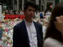 People Pay Respects for Victims Held at Lindt Cafe in Sydney Seige News Clip