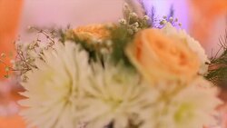 Fresh flowers decoration Stock Footage