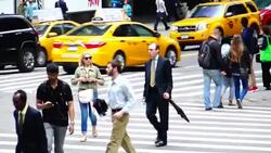 Morning Rush Hour, 5th Ave, New York City Stock Footage