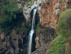 waterfall at the Golan Heights Stock Footage