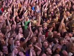 W/S EXT Concert Crowd Night Stock Footage