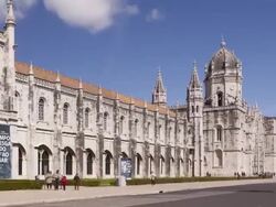 Mosteiro dos Jeronimos in Lisbon, Portugal. Stock Footage