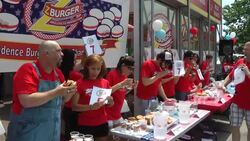 The winner of this year's Fourth of July hamburger eating contest in Washington, D.C. ate 26 hamburgers in 10 minutes. Molly Schuyler of Bellevue, Nebraska claimed top honors at the contest held Thursday. (July 3) Instructional Video