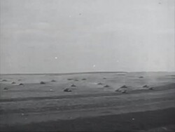 WS PAN Nazi tanks advance on plains AUDIO / Russia Stock Footage