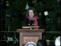 A fourth grader from Montana joined House Speaker Nancy Pelosi in the official lighting of the 2008 Capitol Hill Christmas Tree.  The tree is a subalpine fir from Montana's Bitterroot National Forest. Instructional Video