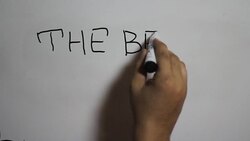 Hand writing a 'The best of my life' message on a white board using a black marker Stock Footage