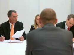 HD DOLLY: Job Interview Stock Footage