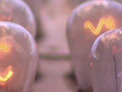 Filaments flicker inside light bulbs. Stock Footage