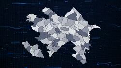 Azerbaijan network map Stock Footage