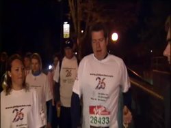 Former Army Officer walking the London Marathon. News Clip