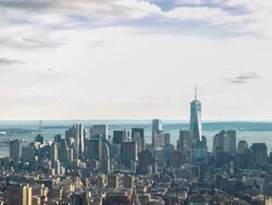 HD Time-lapse: New York City Skyline aerial view Stock Footage