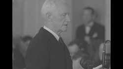 Adm. Chester Nimitz presents testimony before Senate Military Affairs Committee in Washington, DC, regarding unification of armed services News Clip