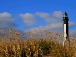Cape Henry Lighthouse, VA Stock Footage