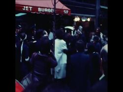 SYND 24-10-72 ANTI-NIXON DEMONSTRATION OUTSIDE HIS CAMPAIGN HEADQUARTERS News Clip