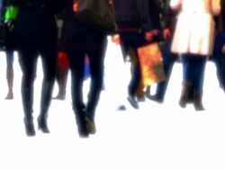 HD People in shopping street Stock Footage