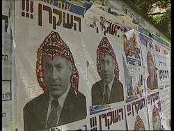 JERUSALEM: EXTREMIST POSTERS SHOW NETANYAHU IN ARAB HEADDRESS News Clip