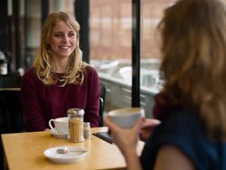 Women chatting Stock Footage