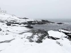 Beavertail Lighthouse Stock Footage