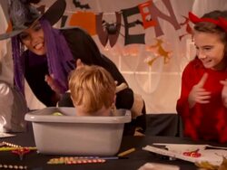 HD: Child Bobbing For Apple Stock Footage