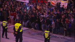 Thousands march over austerity cuts, arrests; union reax News Clip