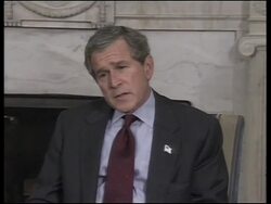 Bush and Powell comment on military action News Clip