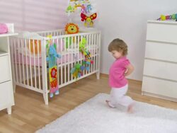 HD CRANE: Baby Girl Having Fun Stock Footage