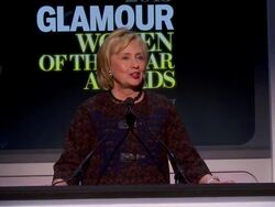 SPEECH - Hillary Rodham Clinton introduces Gabrielle Giffords and Mark Kelly at Glamour Magazine's 23rd Annual Women Of The Year Awards Event at the Carnegie Hall Stock Footage
