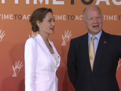 William Hague and Angelina Jolie Photocall Before Summit News Clip